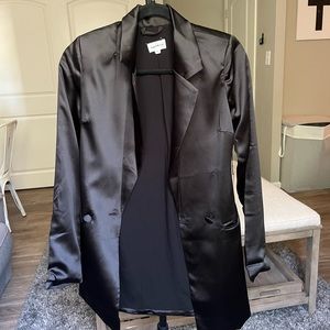 Satin Black Blazer REVOLVE. BRAND NEW WITH TAGS.
